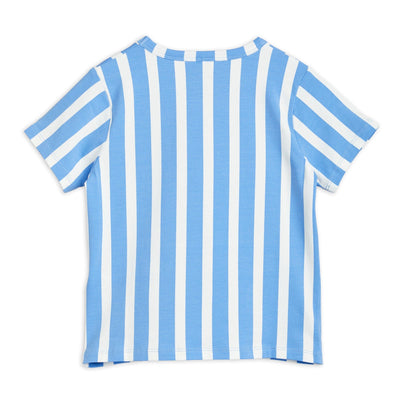 Ritzratz Stripe Tee in Blue by Mini Rodini - Petite Belle