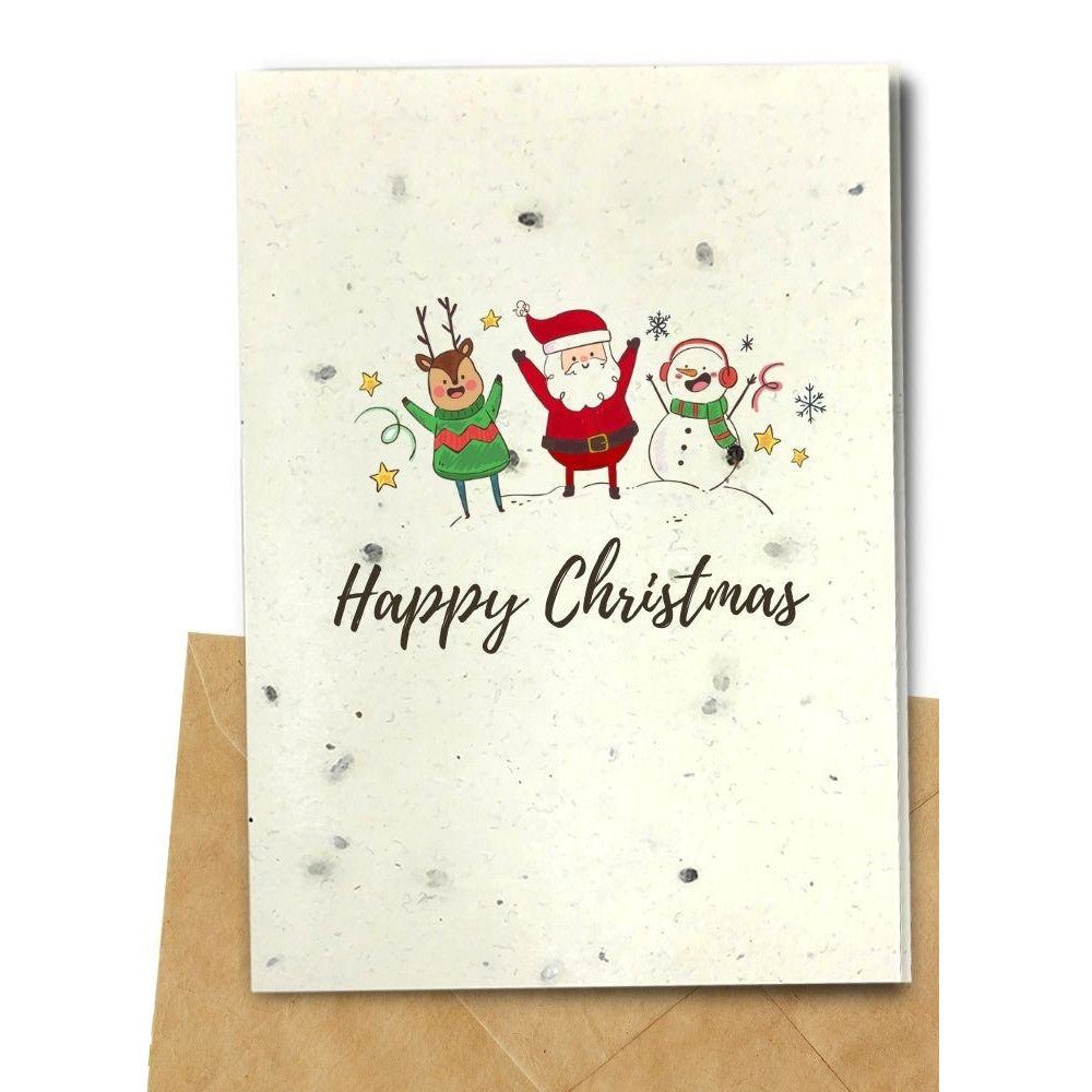 Santa & Friends Seeded Christmas Card by EarthBits - Petite Belle