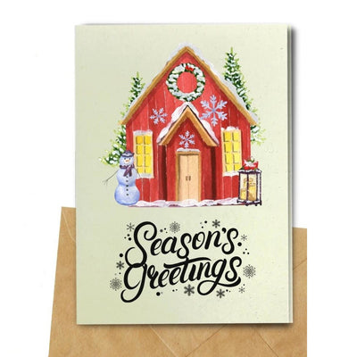 Season's Greetings Cotton Christmas Card by EarthBits - Petite Belle