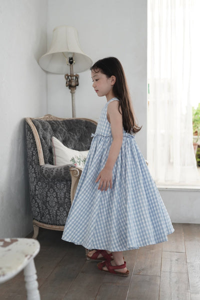 Turquoise Plaid Dress by Mes Kids Des Fleurs - Petite Belle