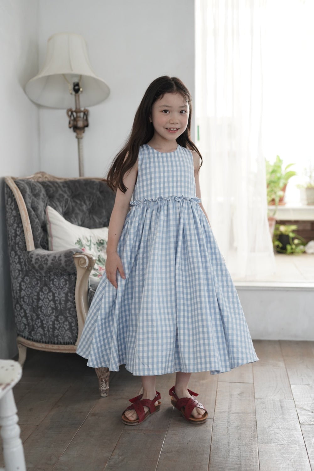 Turquoise Plaid Dress by Mes Kids Des Fleurs - Petite Belle
