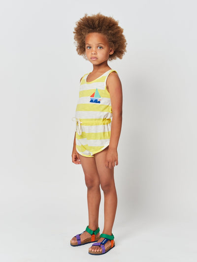 Yellow Stripes Playsuit by Bobo Choses - Petite Belle