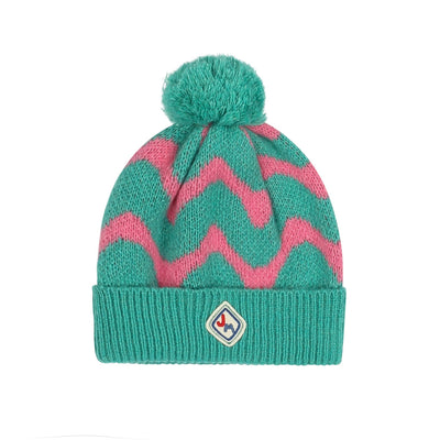 Zigzag Pom Pom Beanie by Jelly Mallow - Petite Belle